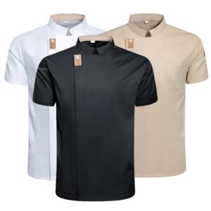 Chaqueta de Chef Unisex, camisas de cocina de verano, uniformes de camarero de Hotel, restaurante, panadería, Catering, ropa de trabajo, ropa de cocina de Hotel