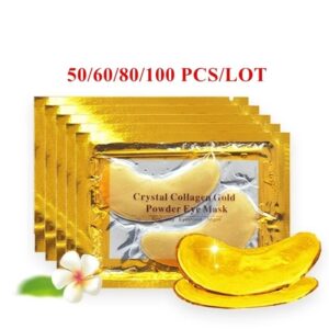 Mascarilla de cristal de colágeno dorado para el cuidado de la piel, 50/60/80/100 piezas, parches de belleza para el acné y las ojeras, Cosméticos Coreanos