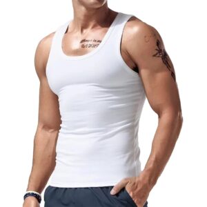 Camisetas sin mangas sólidas para hombre, ropa de verano para gimnasio, culturismo, entrenamiento, Fitness, musculoso, chaleco de entrenamiento ajustado