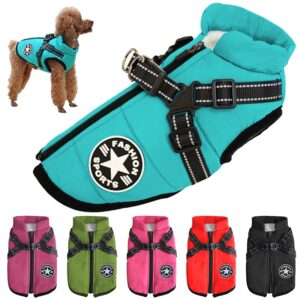 Chaqueta impermeable para perro, chaleco, ropa cálida de invierno para perro con arnés, abrigo para Bulldog Francés y Labrador, disfraz para mascotas para perros pequeños y grandes