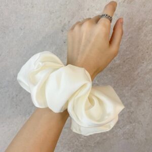 Scrunchies de seda de gran tamaño para mujer, lazos elásticos de gasa coreana para el cabello, soporte para cola de caballo, sombreros, Chouchou Cheveux Femme
