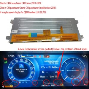 Pantalla Lcd de repuesto LLB123LT01 para Citroën C4 Picasso 9808851580, Clúster de instrumentos, nuevo, 9815286580