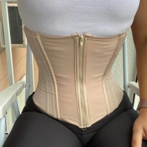 Doble de compresión ajustable cremallera esculpir el cuerpo hueso de acero Abdomen cinturón de la cintura cinturón
