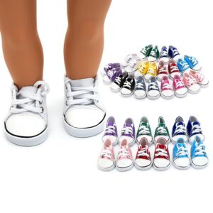Zapatillas de deporte de 7cm para muñeca de Niña Americana de 18 pulgadas, zapatos de bebé de 17 y 43cm, accesorios de muñeca de nuestra generación de 45cm