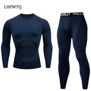 Conjuntos de ropa interior térmica de secado rápido para hombre, trajes deportivos de compresión para correr, medias de baloncesto, ropa de gimnasio, Fitness, Jogging, ropa deportiva