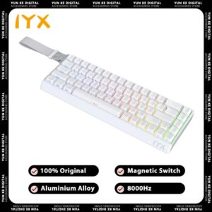 IYX-Teclado mecánico con interruptor magnético Mu68 Pro, accesorio de aleación de aluminio, 8000Hz, RT0.04mm, para Gaming, Mac