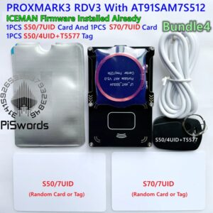 Proxmark3-Kit de desarrollo 3,0 Proxmark NFC PM3, lector y escritor, Firmware ICEMAN para RFID, NFC, copiadora de tarjetas, clon, Puerto 2USB, 512K
