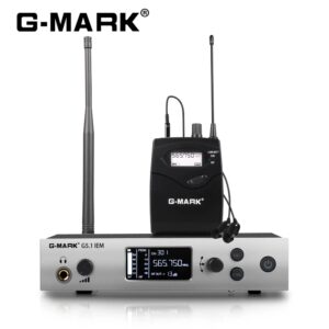 Sistema de Control de oído inalámbrico, G-MARK G5.1IEM, UHF Mono, frecuencias de un solo canal seleccionables para cantante, escenario, rendimiento, DJ