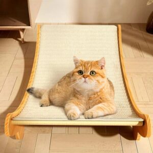 Almohadillas de madera para rascar para gatos, cama desmontable multifunción resistente al desgaste, tabla para rascar, juguetes para gatos