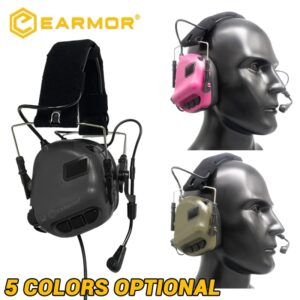 EARMOR M32 MOD4 auriculares tácticos antiruido, auriculares tácticos para tiro y comunicación de aviación
