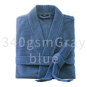 Albornoz de algodón 100% para hombre y mujer, bata larga y gruesa absorbente de rizo, Kimono, toalla, ropa de dormir