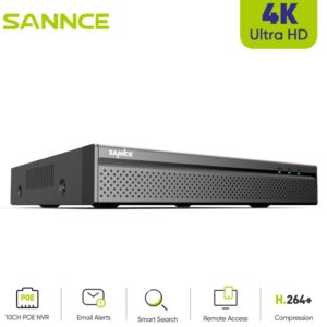 SANNCE-sistema de seguridad de vídeo en red, cámara de seguridad CCTV de 8MP, FHD, PoE, NVR, compatible con cámara IP PoE de 8MP, 5MP, 3MP, 1080P