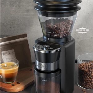 HiBREW-molinillo de café eléctrico automático con 34 engranajes para Espresso, molino de rebabas para café americano, almacenamiento Visual G3