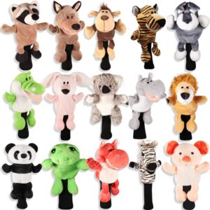 Todo tipo de cubiertas de cabeza de conductor de club de golf de animales, adecuado para mascotas de Club de conductor de golf de hombres y mujeres, regalo lindo de novedad