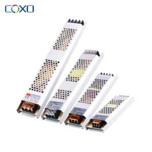 Fuente de alimentación LED ultradelgada 24V DC 12V, transformadores de iluminación 100W 150W 200W, controlador de AC180-260V para tiras de luces LED