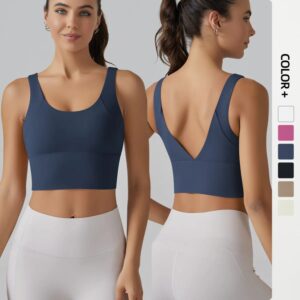Sujetador de Yoga para mujer, ropa interior a prueba de golpes, espalda hermosa, deportes, correr, ropa externa, entrenamiento, Fitness, camiseta sin mangas