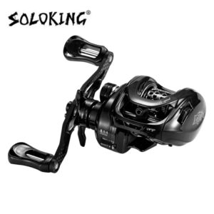SOLOKING-carrete de Baicasting BMC100 BFS, 11 + 1BB, relación de transmisión de 8,1, arrastre de 5KG con sonido de Clicker, Lille