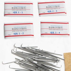 Agujas de ventilación de tejido, accesorio para Red de encaje para peluca hecha a mano, ligera, fácil de Use1-1, 1-2, 2-3, 3-4, importadas de Corea, 50 unidades