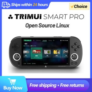 Trimui-consola de videojuegos Retro Smart Pro, mando con pantalla IPS de 4,96 pulgadas, sistema Linux, iluminación RGB, novedad de 2024