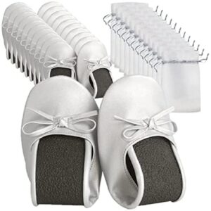 Pack 30 Bailarinas Plegables enrollables para Boda, Cuero y elastico en talón, se sirven en Surtido de Tallas de la 35 hasta la 40, Incluye Bolsas Organza