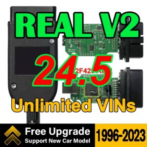 Interfaz Usb Hex V2 2024 Real para diagnóstico VAG 24,5, función de codificación, actualización en línea ilimitada, compatible con VINS 2024