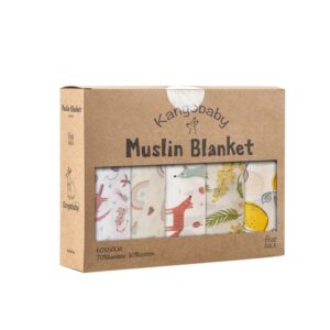 Kangobaby-babero de muselina para recién nacido, paquete de 5 piezas, multifuncional, algodón de bambú, antibacteriano, eructo para bebé