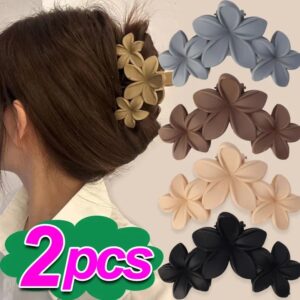 Pinza para el pelo con degradado de flores para mujer, horquillas dulces, pinzas para el pelo, pinza de cangrejo, pasadores, accesorios para el cabello hawaianos, moda coreana, 12cm