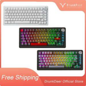 DrunkDeer-teclado magnético silencioso para juegos, dispositivo mecánico TKL de gatillo rápido, 82 teclas compactas, A75 Pro