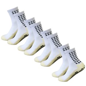 Calcetines de fútbol antideslizantes para hombre, almohadillas de agarre antideslizantes para fútbol, baloncesto, deportes, 4 pares