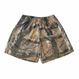 Pantalones cortos con estampado de camuflaje para mujer, pantalón holgado de algodón con cintura elástica, estilo informal, para correr y gimnasio, 2024