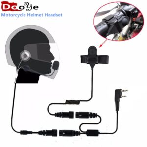 Auriculares para casco de motocicleta, accesorio para walkie-talkie Kenwood Baofeng Puxing, Radio bidireccional, 2 pines, PTT