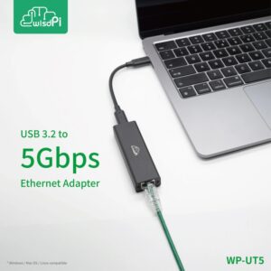 WisdPi-adaptador Ethernet con cable, USB 3,2, 5Gbps, Base T (WP-UT5), RTL8157 Realtek, conexión de red LAN con cable 5G, 2,5G, 1G, 100Mbps