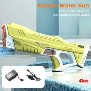 Pistola de agua eléctrica para niños, juego de batalla de playa al aire libre, inducción automática completa, pistolas de pulverización de agua absorbentes, regalo para niños, Verano