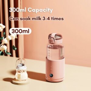 Calentador eléctrico portátil para biberones, dispositivo con carga USB de 300ML, para exteriores, para Solver leche con fórmula, para viaje instantáneo