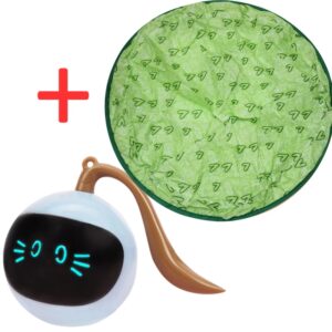 Juguetes Divertidos automáticos para gatos, juguete interactivo de movimiento eléctrico oculto, pelota rodante que rebota, juguete para mascotas de interior