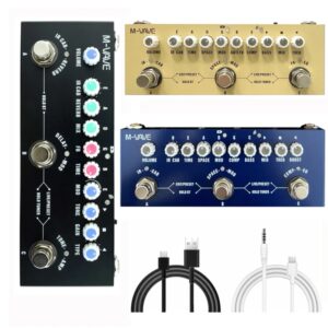 Cubo de M-VAVE para bebés, mezcladores de efectos de guitarra, Pedal de reverberación Phaser, 8 armarios IR, simulación de coro