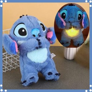 Muñeco de peluche de Stitch para bebé, Juguete Musical relajante con sonido, bolsa de aire y luz, ideal para regalo