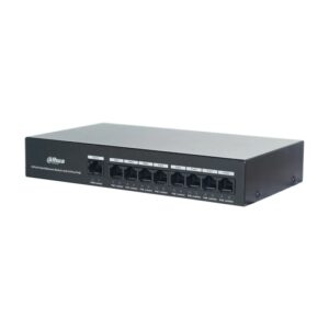 Dahua-conmutador PoE de 8 puertos DH-S1300C-8ET1ET-DPWR (no Gestionado), compatible con IEEE802.3af, IEEE802.3at estándar, conmutador de red POE