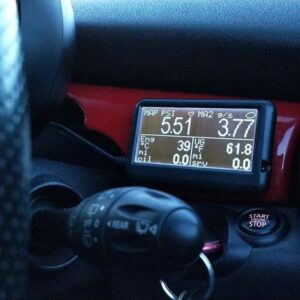 EM Plus v1.4c Gen 1 R53 Mini UltraGauge OBD II OBD2 herramienta de escaneo de códigos de problemas de lectura y pendientes, Ultra Gauge EM con almohadilla de gancho y bucle