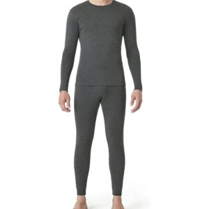 Conjunto de ropa interior térmica de lana merina para hombre, traje de capa Base larga John de 180G, primera capa térmica, parte superior e inferior, Invierno