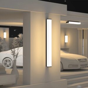 Lámpara de pared de acero inoxidable para exteriores, iluminación Led para exteriores, larga, resistente al agua IP65, para jardín, l
