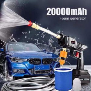 Pistola de agua inalámbrica recargable de alta presión para lavado de coche, generador de espuma, limpiador por pulverización, pistola de agua con batería de iones de litio