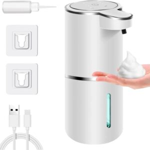 Dispensador automático de jabón espumoso sin contacto, dispositivo eléctrico recargable por USB, 4 niveles, ajustable, 380ml