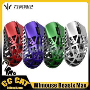 Wlmouse Beast x Max ratón inalámbrico Bluetooth, aleación de magnesio, ahuecado, ligero, para juegos, Fps, oficina, regalo para hombres, nuevo