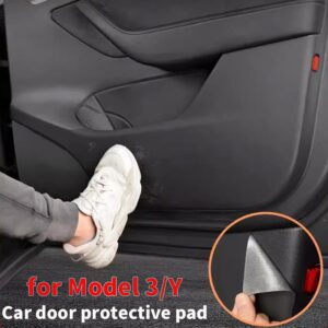 Almohadilla antipatadas para puerta de coche tesla Model 3/Y, almohadilla protectora de panel de puerta, almohadilla antideslizante Y antisuciedad