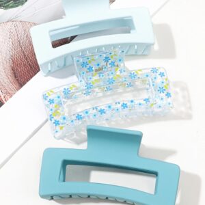 Accesorios para el cabello para W, placa de viento Premium, Color crema esmerilada, transparente, fruta, tiburón, Clip para rascar, estilo ins, parte posterior de la cabeza, 3 piezas