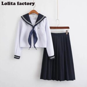 Trajes de marinero JAPONESES/coreanos para Cosplay, uniformes escolares para niñas, ropa de estudiante JK, Top + faldas, COSPLAY de LOLITA JKN2101