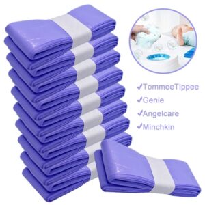 Bolsas de recargas de cubo de pañales púrpura para Angelcare, bolsas de basura para Sangenic Tommee Tippee para twist & click para Genie, Munchkin, 1/5/10 piezas