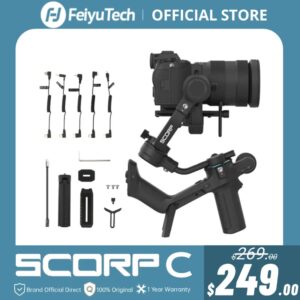 FeiyuTech-cardán de mano oficial Feiyu SCORP Series SCORP-C, estabilizador de 3 ejes, empuñadura para cámara DSLR, Sony/Canon