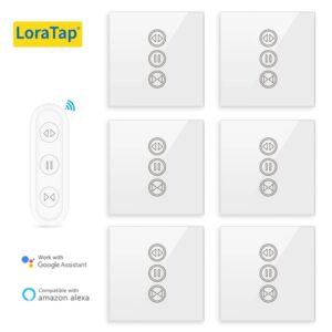 Interruptor de cortina con Control remoto para el hogar, dispositivo de Control de persianas con motor de persiana enrollable RF + WiFi, temporizador con aplicación Google Home, Alexa Echo Alice Voice, Tuya Smart Life